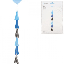 Ballongirlande Fransen blau 70 cm