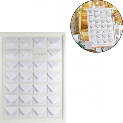 Ginger Ray guestbook envelopes on frame 72 cm