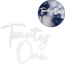 Ginger Ray Dekorationstafel Twenty One weiß 100 cm