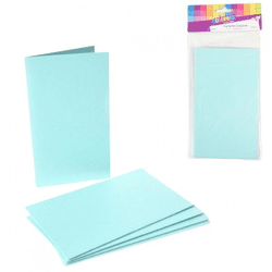 DIY menukaarten karton blauw 10 x 17 cm 5 stuks