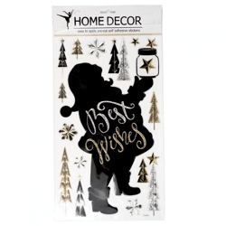 Muurstickers Pop Up kerstman 41 x 24 cm