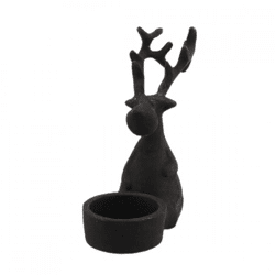 Theelichthouder Dobra zwart 14 cm