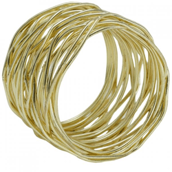 PTMD napkin ring Christmas Pal gold colored 5 cm