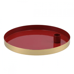 Candlestick round Marrakech bordeaux 22 cm