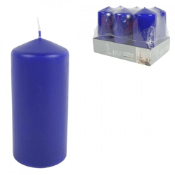 Gala stump candles blue 5.8 x 12.5 cm 6 pcs.