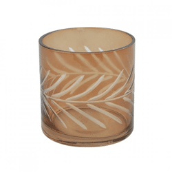 Countryfield theelichthouder Vesta amber 10 cm