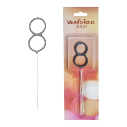 Wunderkerze Zahl 8, ca. 18cm