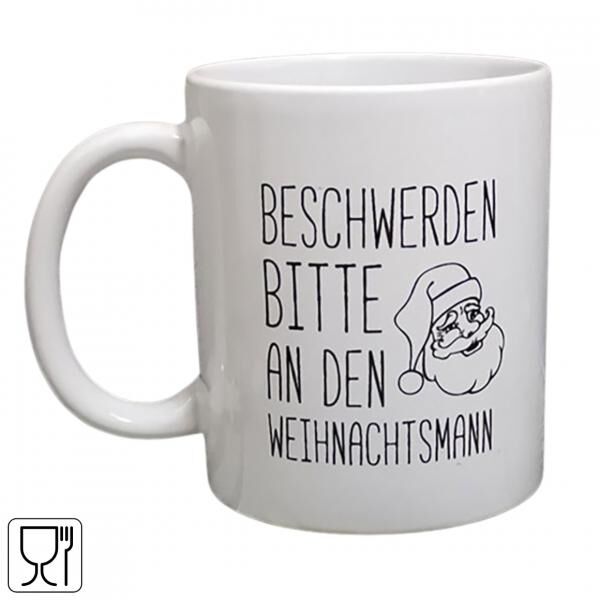 Becher Weihnachtsmann weiß 350ml