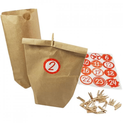 Adventskalender Geschenk-Set DIY rot 26 cm