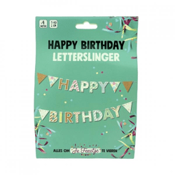 D.P. Factory Buchstabengirlande Happy Birthday 4 Meter