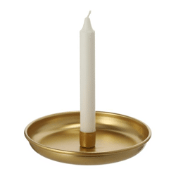 Decorative bowl with stick candle holder, gold, L, approx.18.5cmD