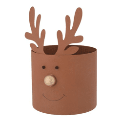 Cachepot reindeer rusty, L, approx.16x24cmH