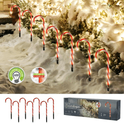 LED candy canes, 7 pieces, OUTDOOR, approx. 47cmH