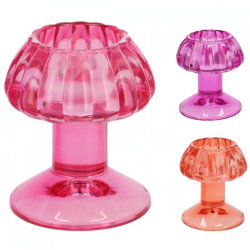 Tealight holder Nova Mushroom Fuchsia 9 cm