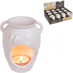 Out of the Blue waxbrander kruik wit 11 cm