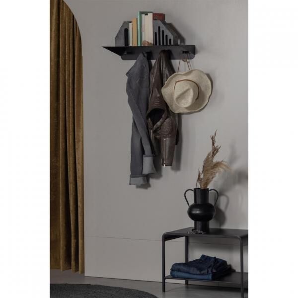 WOOOD Garderobenständer Kenan Metall schwarz 60 cm