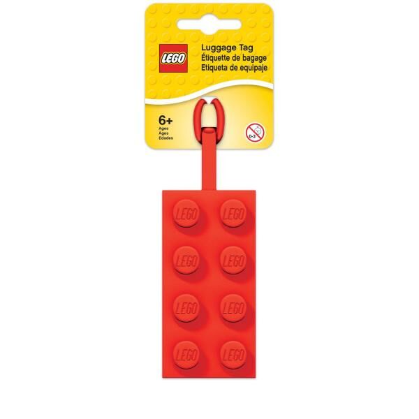 LEGO&reg; Gep&auml;ckanh&auml;nger aus Vinyl - Farbe rot