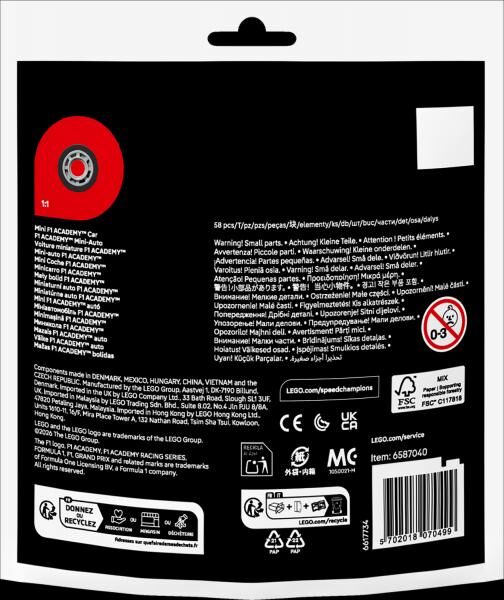 LEGO&reg; Speed Champions 30734 - F1 ACADEMY&trade; Mini-Auto - Recruitment Bags Polybeutel