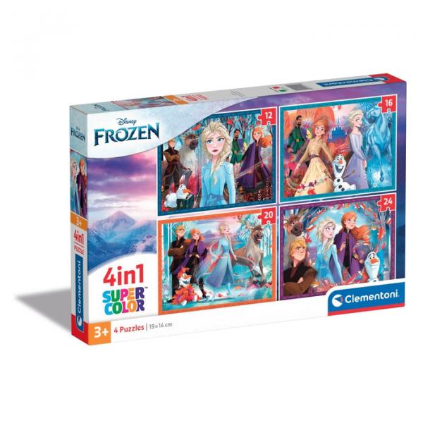 Clementoni 21518 - 4 in 1 Puzzle Supercolor - Disney Frozen 2