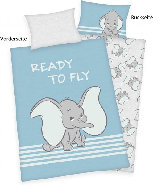 Disney Dumbo - Reversible bed linen - 40 x 60 + 100 x 135 cm