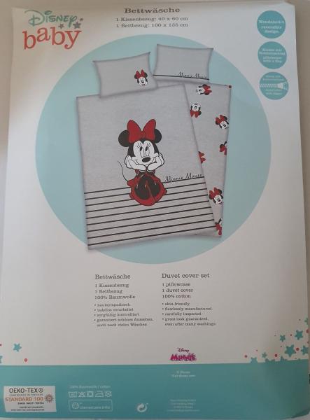 Disney Minnie Mouse - Wendebettw&auml;sche - 40 x 60 / 135 x 100 cm