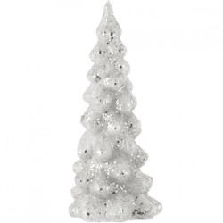 J-Line Christmas tree glass glitter silver 32 cm
