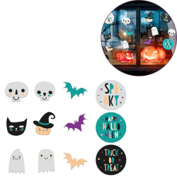 Folat raamstickers Happy Halloween set van 12