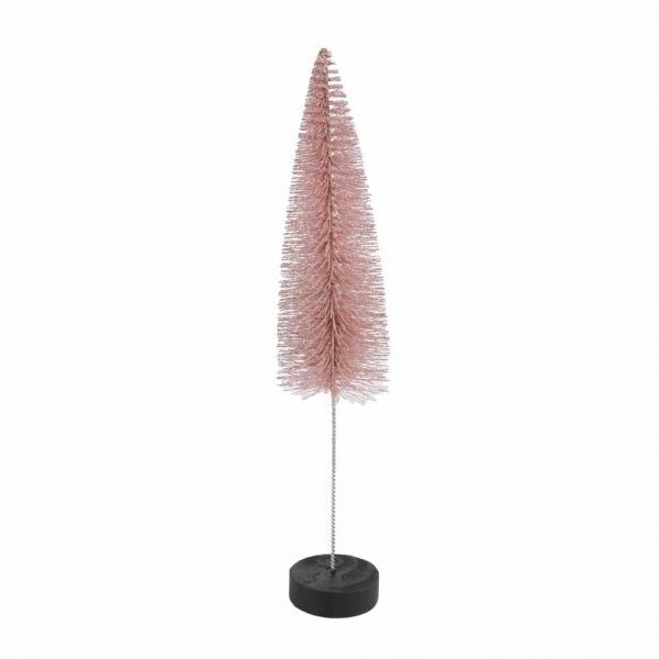 Countryfield Weihnachtsbaum auf Sockel Glitter altrosa 30 cm