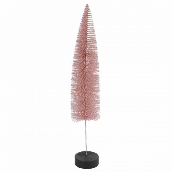 Countryfield Weihnachtsbaum auf Sockel Glitter altrosa 40 cm