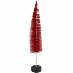 Countryfield kerstboom op voet Glitter rood 40 cm