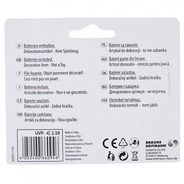 Deco Heitmann LED Teelicht auf Batterie grün 4,5 cm 2 Stk.