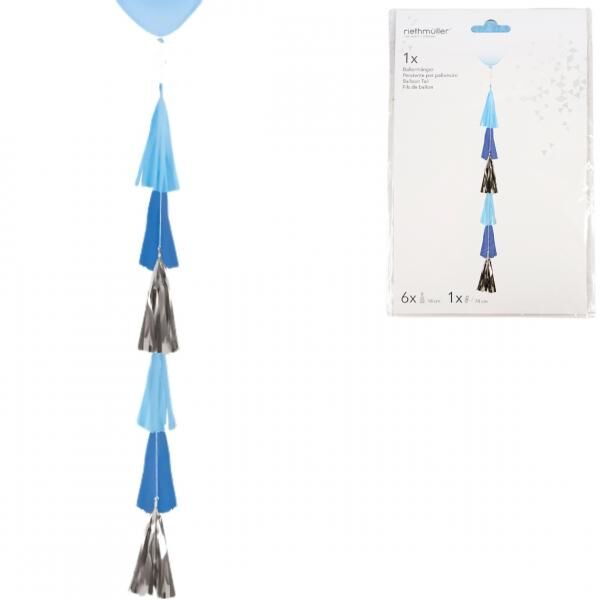 Ballongirlande Fransen blau 70 cm