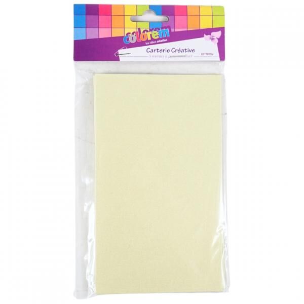 Menükarten Elfenbein 17 cm 5 Stk.