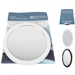 Spiegel met zuignap 17 cm 2 assorti B-keus