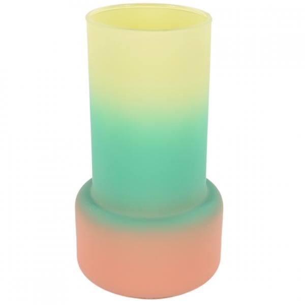 Vase Shae matt gelb/türkis/lachsrosa 17 cm