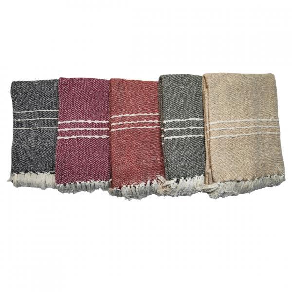 Take a Plaid 13 recycelte Baumwolle schwarz 130 x 180 cm