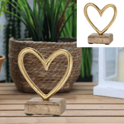 Heart on foot, gold, S, approx. 10x10cm