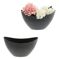 Decorative bowl, oval, natural gray, L, approx.29x12x18cm