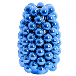 Light & Living vase Biyang metallic blue 28 cm
