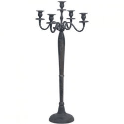 Candlestick Classic aluminum antique look 78 cm