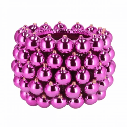 Bloempot Christmasball fuchsia 15 cm