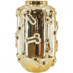 Hausvitamin Vase Dick goldfarben 27 cm