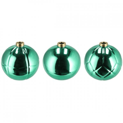 Vaas Christmasball groen 19 cm 3 assorti