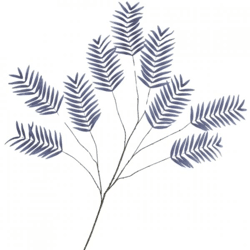 Künstliches Palmblatt Seide blau 150 cm