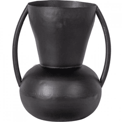 WOOOD Vase Siep Metall schwarz 43 cm