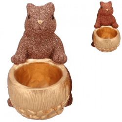 Schale Jingle Eichhörnchen sitzend nude/kupfer 22 cm 2 sortiert