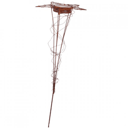 Garten Teelichthalter Metall rostbraun 47 cm