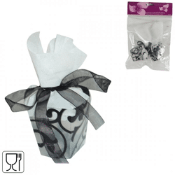 Gift box black 5 cm set of 6