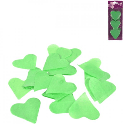 Confetti hart groen 100 g