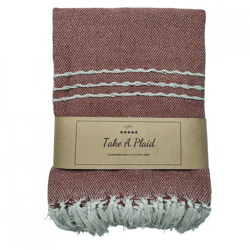 Take a Plaid 13 recycled cotton rust 130 x 180 cm